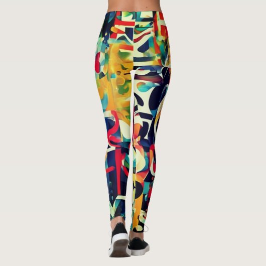 Leggings Typographie à différentes couleurs (Dos)