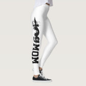 Leggings typographie amusante de DOG MOM | (Droite)