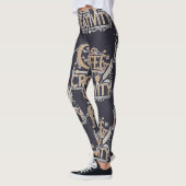 Leggings Typographie Café et Créativité (Gauche)