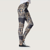 Leggings Typographie Café et Créativité (Droite)