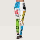 Leggings Typographie du snowboard : Arrière - plan d'Extrem (Dos)