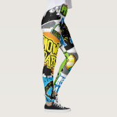 Leggings Typographie du snowboard : Arrière - plan d'Extrem (Droite)