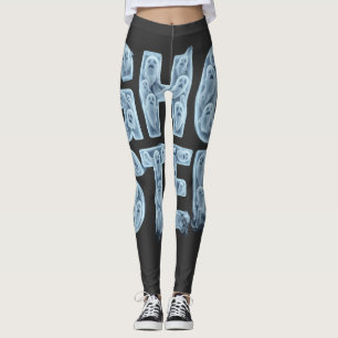 Leggings Typographie fantôme translucide drôle de fantôme d