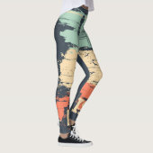 Leggings Typographie parisienne : affiche Eiffel abstraite. (Droite)