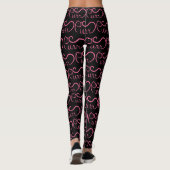 Leggings Typographie Ronronnement ROSE (Dos)