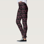 Leggings Typographie Ronronnement ROSE (Gauche)