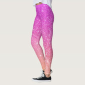 Leggings Typographie rose brillé Bien-aimée Leggins (Gauche)