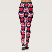Leggings UK Heart Royaume-Uni Drapeau patriotique britanniq (Dos)