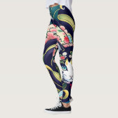 Leggings Ukiyo-e Punk city KIMONO Cats Leggings-THE 其の参 (Gauche)