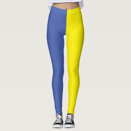 Leggings Ukraine bleue et jaune (Devant)