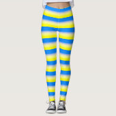 Leggings Ukraine bleue et jaune Inspiration de la paix anti (Devant)