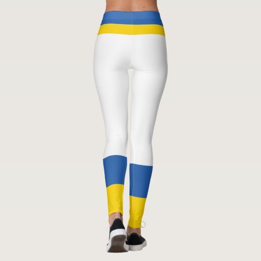 Leggings Ukraine Drapeau Couleurs Jaune Bleu Moderne Simple (Dos)