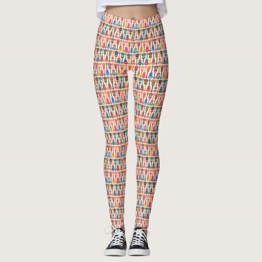 Leggings ukulèle hawaïen (Devant)