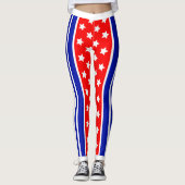 Leggings Ultimate American Patriot USA Étoiles et rayures (Devant)