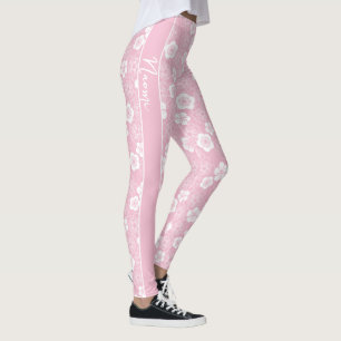 Leggings Ume prune traditionnelle japonaise KIMONO motif