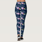 Leggings Un adorable vaisseau-fusée dans l'espace dessin an (Dos)