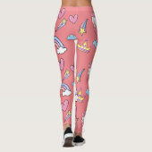 Leggings Un Arc-en-ciel magique Unicorn Motif fête d'annive (Dos)