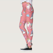 Leggings Un Arc-en-ciel magique Unicorn Motif fête d'annive (Gauche)