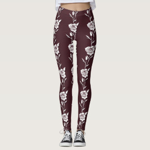 Leggings Un arrangement de roses minimalistes à une seule l
