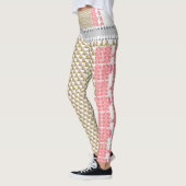 Leggings un arrière - plan blanc avec des feuilles verts (Gauche)