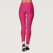 Leggings un arrière - plan rose avec une bordure blanche (Dos)