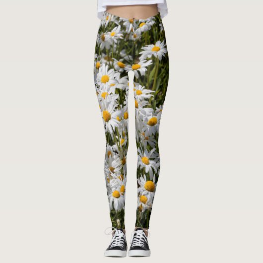 Leggings Un champ de marguerites (Devant)