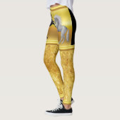 Leggings Un cheval noir et blanc qui se bat (Gauche)