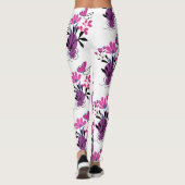 Leggings Un design de fleurs coloré tendance (Dos)