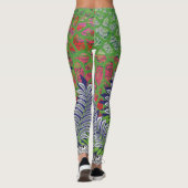 Leggings un design de motif vert et jaune (Dos)
