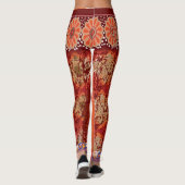 Leggings un design d'un motif rouge et or (Dos)