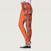 Leggings un design d'un motif rouge et or (Gauche)