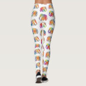 Leggings Un design éléphant de style rétro (Dos)