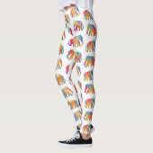 Leggings Un design éléphant de style rétro (Gauche)