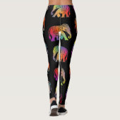 Leggings Un design éléphant de style rétro (Dos)