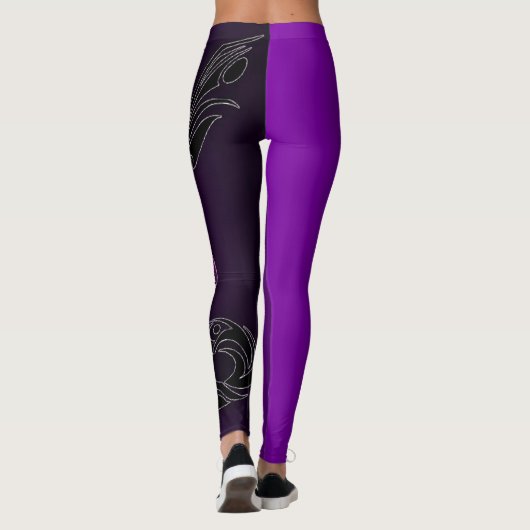 Leggings Un dragon pourpre (Dos)