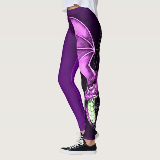 Leggings Un dragon pourpre (Gauche)
