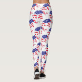 Leggings Un éléphant fabriqué dans le drapeau américain (Dos)