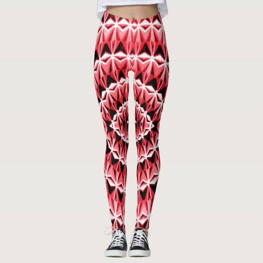 Leggings Un gaufrage rouge "Ratti_Creative_Arts" Legg (Devant)