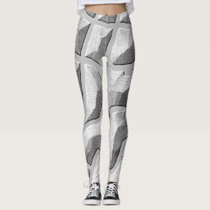 Leggings Un gris gaussant unique"Ratti_Creative_Arts"