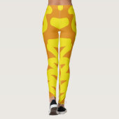 Leggings Un jaune orange vif "Ratti_Creative_Arts" (Dos)