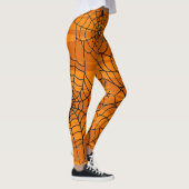 Leggings Un joli Halloween Spider Web noir et orange (Droite)