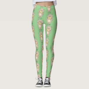 Leggings Un joli hamster souriant avec cacahuète