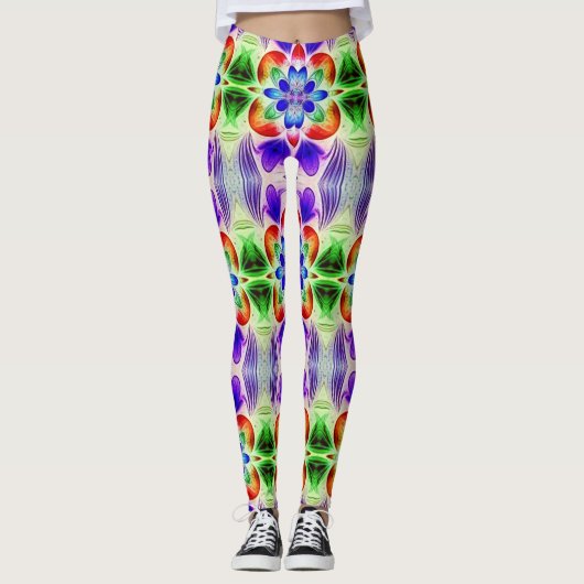 Leggings Un mignon multicolore unique "Ratti_Creative_Arts" (Devant)