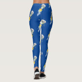 Leggings Un mignon robot volant dans l'espace dessin animé (Dos)