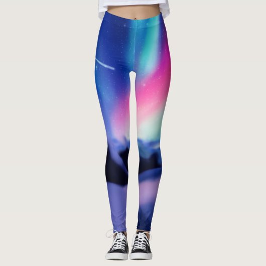 Leggings Un million de rêves - L'Aurora boréale (Devant)