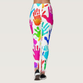 Leggings Un monde de mains en couleur (Dos)