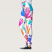 Leggings Un monde de mains en couleur (Gauche)