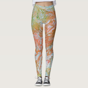 Leggings Un monde sur le pastel du feu