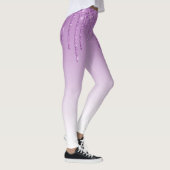 Leggings un monogramme mauve à la mode (Droite)
