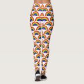Leggings Un Motif arc-en-ciel brillant sur la White LGBTQ P (Dos)